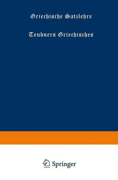 Produktbild: Griechische Satzlehre