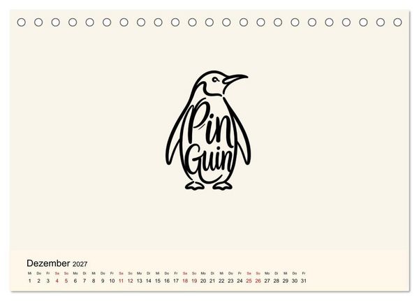 Produktbild: Buchstabentiere (Tischkalender 2027 DIN A5 quer), CALVENDO Monatskalender