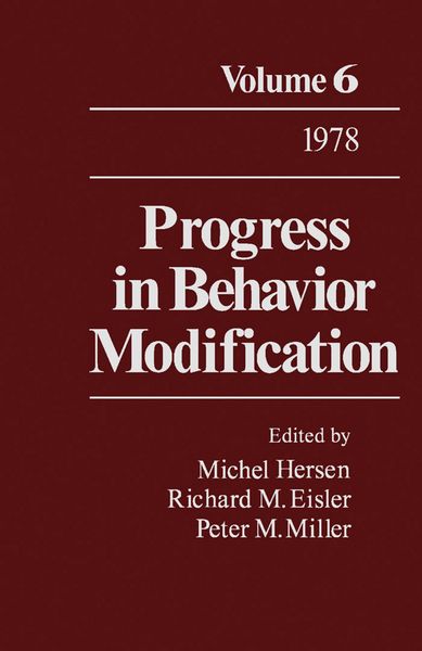 Produktbild: Progress in Behavior Modification