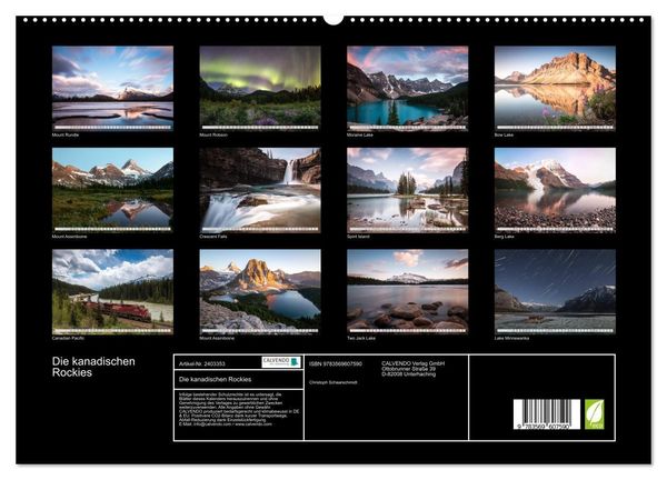 Produktbild: Die kanadischen Rockies (hochwertiger Premium Wandkalender 2027 DIN A2 quer), Kunstdruck in Hochglanz