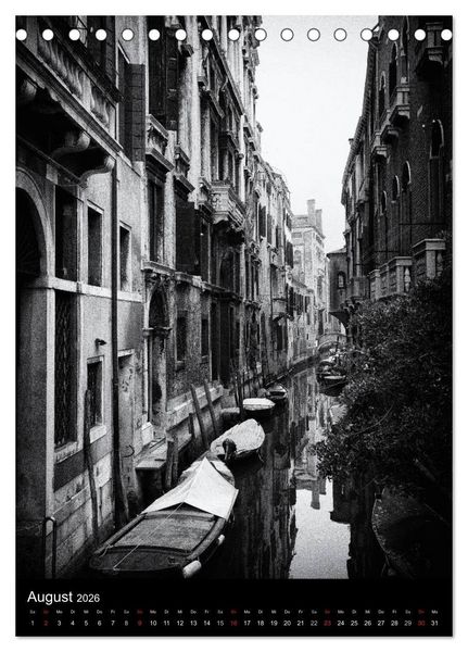 Produktbild: Venice Noir - Das etwas andere Venedig (Tischkalender 2026 DIN A5 hoch), CALVENDO Monatskalender