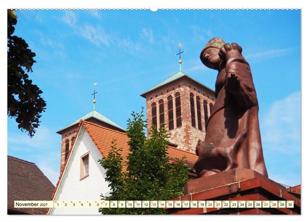 Produktbild: Bensheim an der Bergstra&szlig;e Mandelbl&uuml;te, Wein und Fachwerk (Wandkalender 2027 DIN A2 quer), CALVENDO Monatskalender