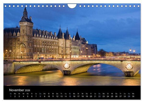 Produktbild: Paris bei Nacht 2026 (Wandkalender 2026 DIN A4 quer), CALVENDO Monatskalender