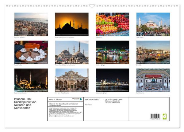 Produktbild: Istanbul - Im Schnittpunkt von Kulturen und Kontinenten (Wandkalender 2026 DIN A2 quer), CALVENDO Monatskalender