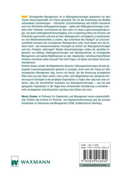 Produktbild: Strategisches Management in Bildungseinrichtungen
