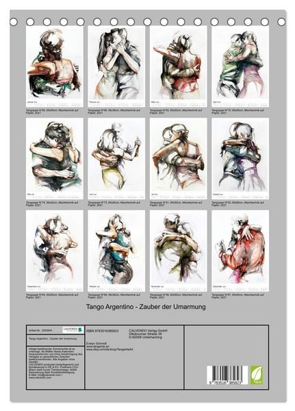 Produktbild: Tango Argentino - Zauber der Umarmung (Tischkalender 2026 DIN A5 hoch), CALVENDO Monatskalender