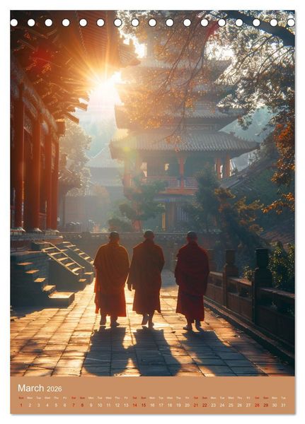 Produktbild: Zen in Orange (Desk Calendar 2026 DIN A5 portrait), CALVENDO 12 Month DeskCalendar