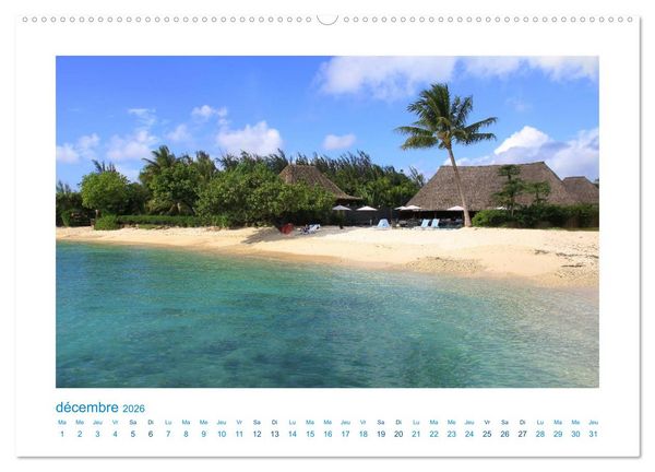 Produktbild: Polyn&eacute;sie fran&ccedil;aise - des &icirc;les de r&ecirc;ve dans le Pacifique Sud (Calendrier mural 2026 DIN A2 vertical) calendrier de bureau