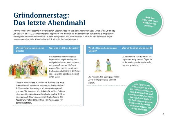 Produktbild: Gr&uuml;ndonnerstag: Das letzte Abendmahl. Erz&auml;hlschienen-Figurenset