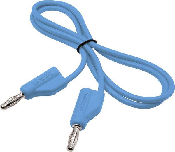 Produktbild: VOLTCRAFT MSB-300 Messleitung Lamellenstecker 4mm Silikon 0.50m Blau 1St.