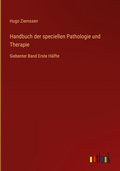 Produktbild: Handbuch der speciellen Pathologie und Therapie