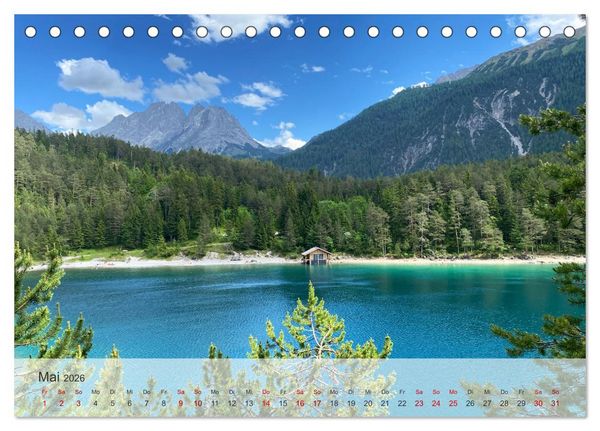 Produktbild: Alpenauszeit - Die Bergh&uuml;tten unserer Alpen (Tischkalender 2026 DIN A5 quer), CALVENDO Monatskalender