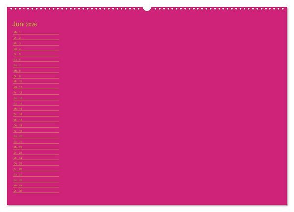 Produktbild: Bastel-Geburtstagskalender pink / Geburtstagskalender (Wandkalender 2026 DIN A2 quer), CALVENDO Monatskalender