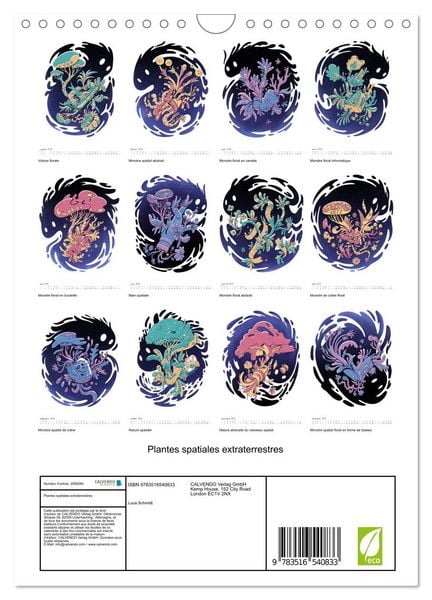 Produktbild: Plantes spatiales extraterrestres (Calendrier mural 2026 DIN A4 horizontal), CALVENDO calendrier mensuel