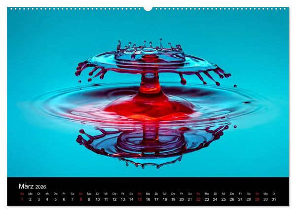 Produktbild: Liquid Art - Magische Momente mit Wassertropfen (Wandkalender 2026 DIN A2 quer), CALVENDO Monatskalender