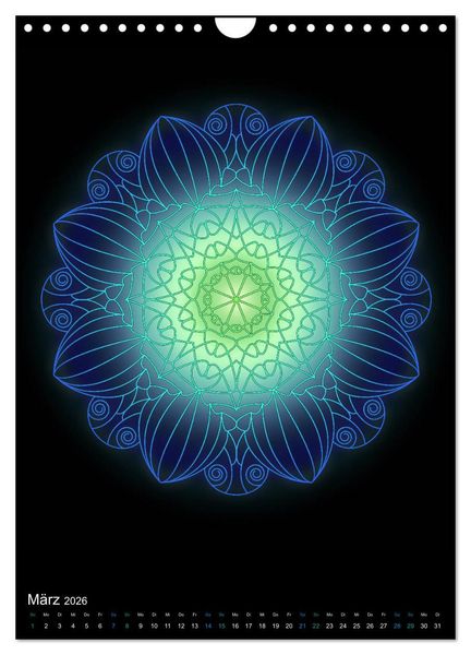 Produktbild: Mandala-Kalender 2026 (Wandkalender 2026 DIN A4 hoch), CALVENDO Monatskalender