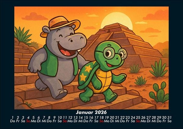Produktbild: Sash & Taz - Abenteuer in Mexiko 2026 Fotokalender DIN A5