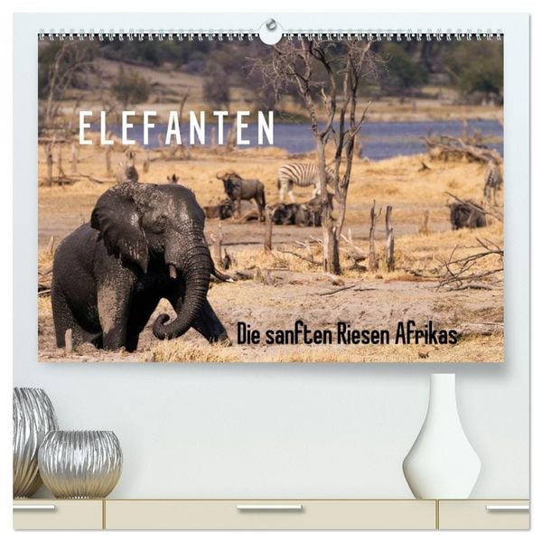 Produktbild: Elefanten - Die sanften Riesen Afrikas (hochwertiger Premium Wandkalender 2026 DIN A2 quer), Kunstdruck in Hochglanz