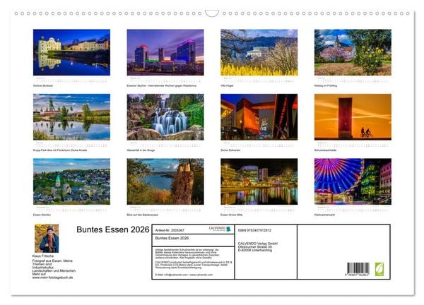 Produktbild: Buntes Essen 2026 (Wandkalender 2026 DIN A2 quer), CALVENDO Monatskalender