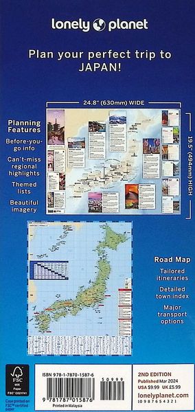 Produktbild: Lonely Planet Japan Planning Map