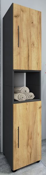 Produktbild: Holz Badm&ouml;bel Badschrank Hochschrank Flandu
