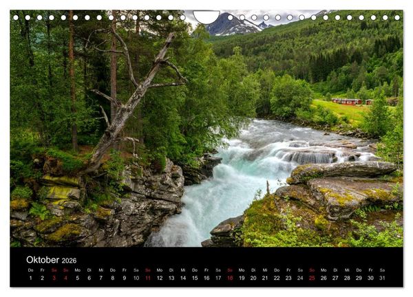 Produktbild: Norwegen - Vom Westen zum S&uuml;den (Wandkalender 2026 DIN A4 quer), CALVENDO Monatskalender