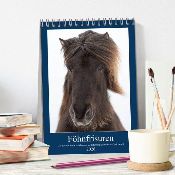 Produktbild: F&ouml;hnfrisuren (Tischkalender 2026 DIN A5 hoch), CALVENDO Monatskalender