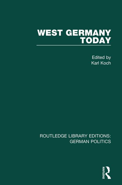 Produktbild: West Germany Today (RLE: German Politics)