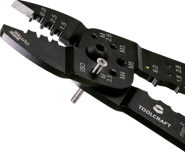 Produktbild: TOOLCRAFT PLC-4131 TO-6680946 Crimp- und Abisolierzange 1.5 bis 6mm&sup2;