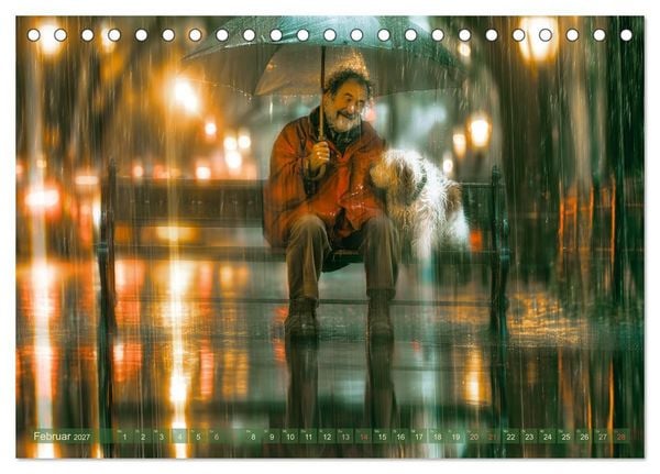 Produktbild: Pluviophil - Verr&uuml;ckt nach Regen (Tischkalender 2027 DIN A5 quer), CALVENDO Monatskalender