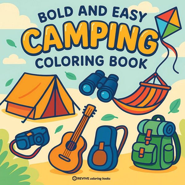 Produktbild: Bold & Easy Camping Coloring Book