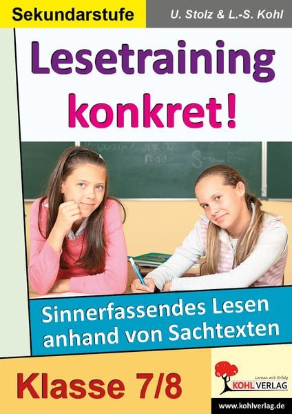 Produktbild: Lesetraining konkret! / Klasse 7-8