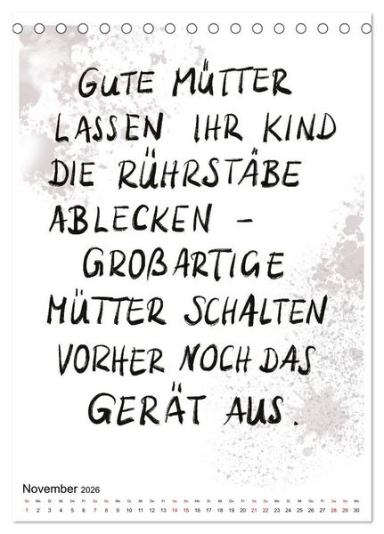 Produktbild: Angesagtes-Spr&uuml;che f&uuml;r alle Lebenslagen (Tischkalender 2026 DIN A5 hoch), CALVENDO Monatskalender
