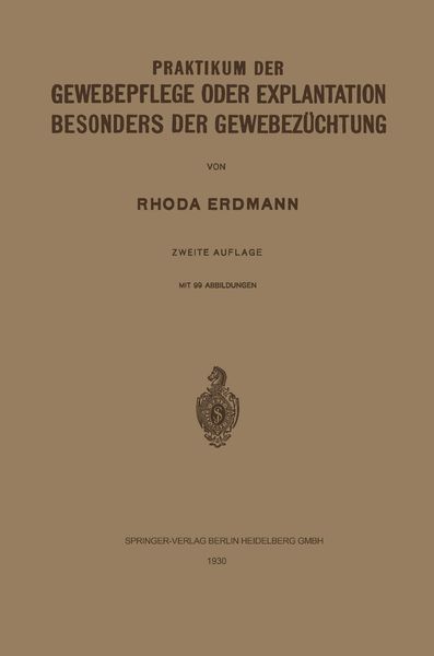 Produktbild: Praktikum der Gewebepflege oder Explantation Besonders der Gewebez&uuml;chtung