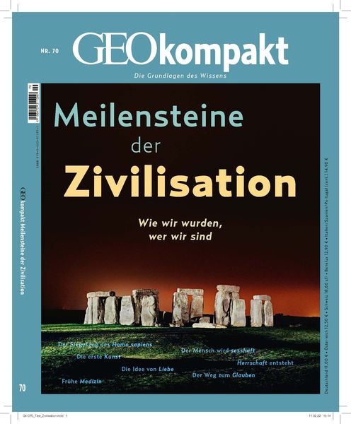 Produktbild: GEOkompakt / GEOkompakt 70/2022 - Meilensteine der Zivilisation