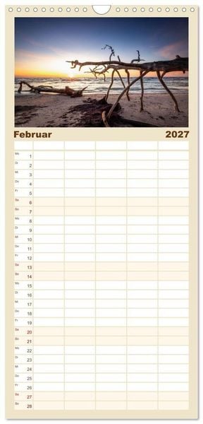 Produktbild: Familienplaner 2027 - Land. Licht. Meer. mit 5 Spalten (Wandkalender, 21 x 45 cm) CALVENDO