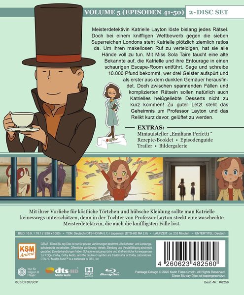 Produktbild: Detektei Layton - Katrielles r&auml;tselhafte F&auml;lle: Volume 5 (E.41-50) [2 BRs]