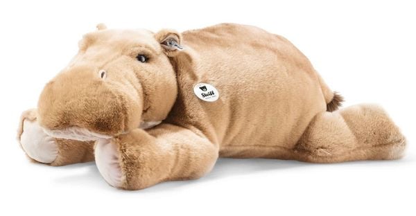 Produktbild: Steiff 085352 - Mocky Nilpferd, liegend, beige, Pl&uuml;sch, 80 cm
