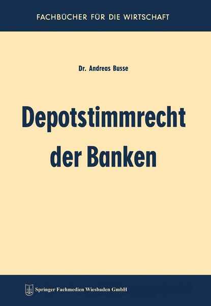 Produktbild: Depotstimmrecht der Banken