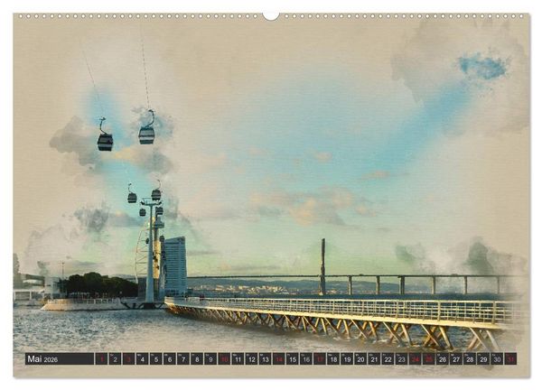 Produktbild: Traumhaftes Lissabon (Wandkalender 2026 DIN A2 quer), CALVENDO Monatskalender
