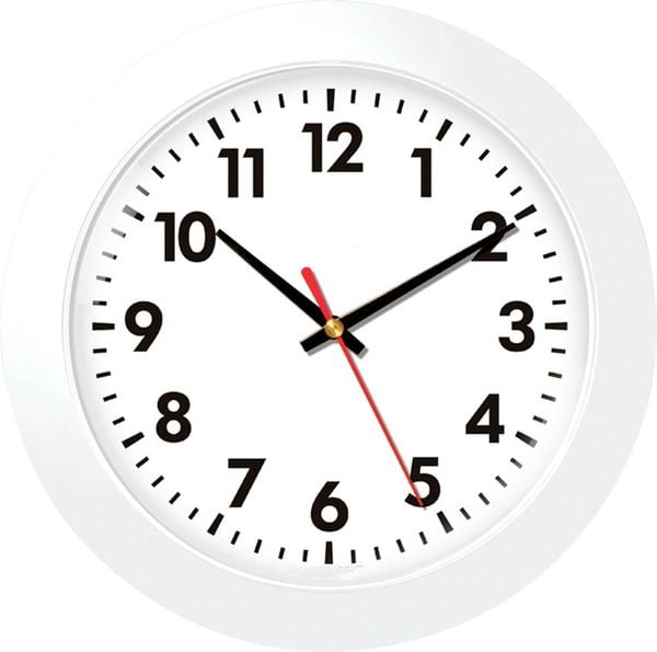 Produktbild: EUROTIME 80511-00 Quarz Wanduhr 30.5cm Wei&szlig;