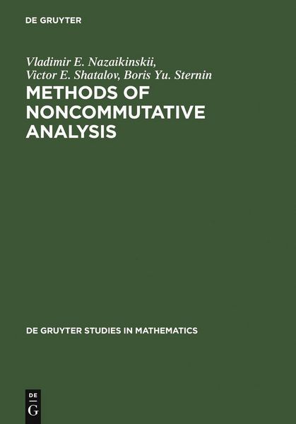 Produktbild: Methods of Noncommutative Analysis