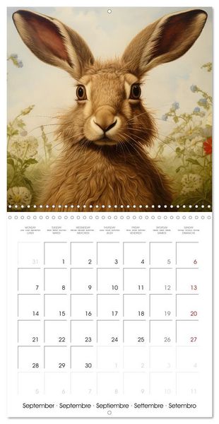 Produktbild: Des amours de lapins (Calendrier mural carr&eacute; 2026 30x30 cm) Calendrier double avec une page pour vos prises de notes