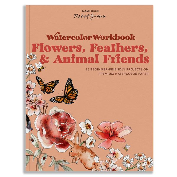 Produktbild: Watercolor Workbook: Flowers, Feathers, and Animal Friends