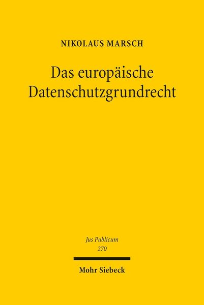 Produktbild: Das europ&auml;ische Datenschutzgrundrecht