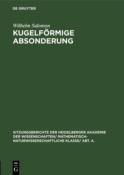 Produktbild: Kugelf&ouml;rmige Absonderung