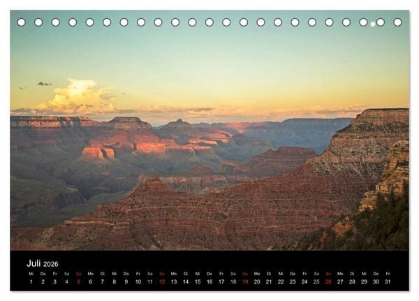 Produktbild: Grand Canyon - Wunder der Natur (Tischkalender 2026 DIN A5 quer), CALVENDO Monatskalender