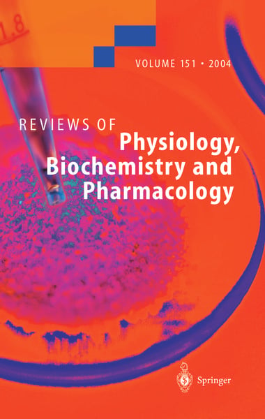 Produktbild: Reviews of Physiology, Biochemistry and Pharmacology 151