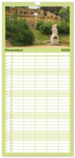 Produktbild: Familienplaner 2026 - Weimar - Kulturstadt im Herzen Europas mit 5 Spalten (Wandkalender, 21 x 45 cm) CALVENDO