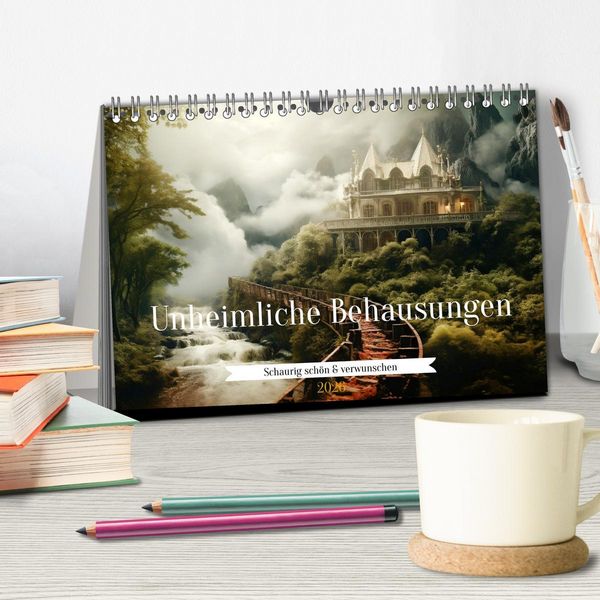 Produktbild: Unheimliche Behausungen (Tischkalender 2026 DIN A5 quer), CALVENDO Monatskalender